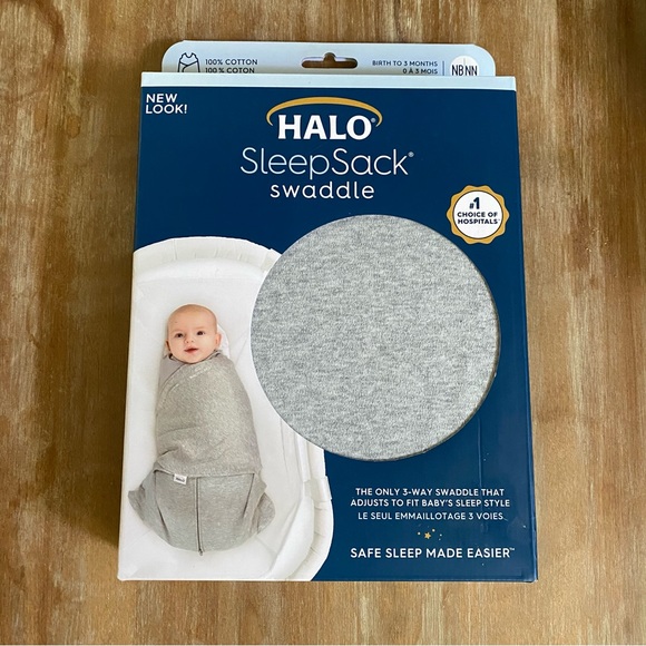 Halo Other - NIB- Halo Sleep Sack Swaddle- gray- Lightweight